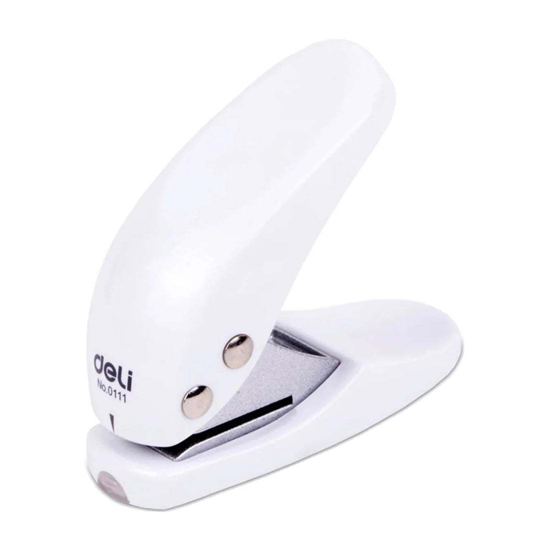 Deli Single Hole Puncher No. 0111, 10 Sheets Capacity, Assorted Colors