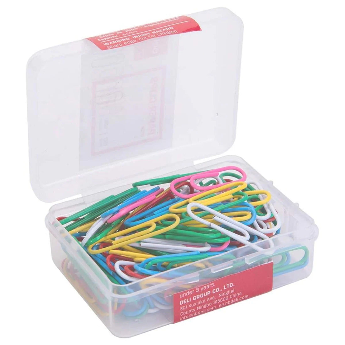 Deli Colored Paper Clips, 29mm, 100/pack, Assorted Colors
