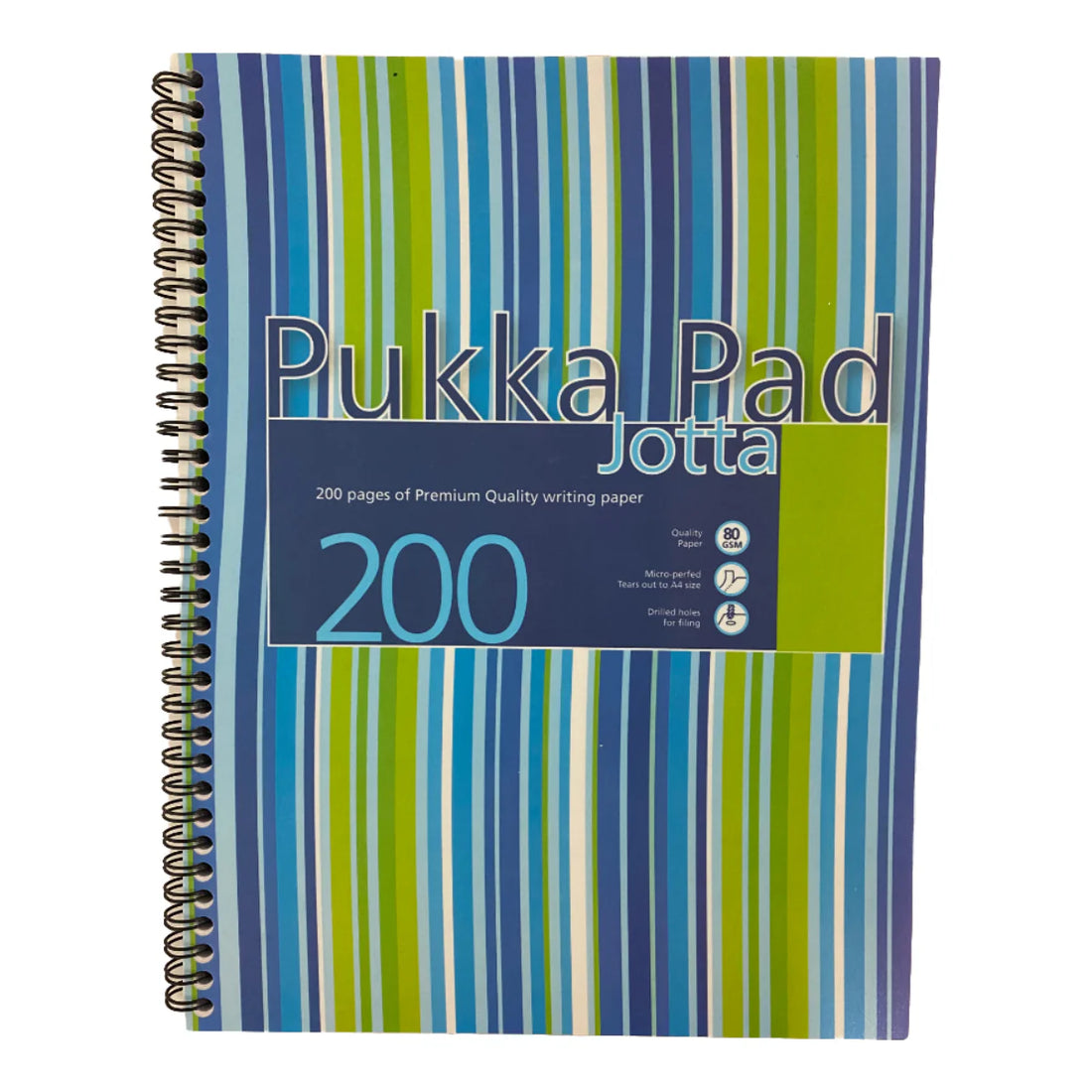 Pukka Pad Jotta Wirebound A4, line ruled, 80gsm, 200sheets/pad, Assorted Colors (Copy)