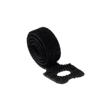 Durable CAVOLINE Hook & Loop Cable Ties, 10 x 200 mm, 5/pack, Black