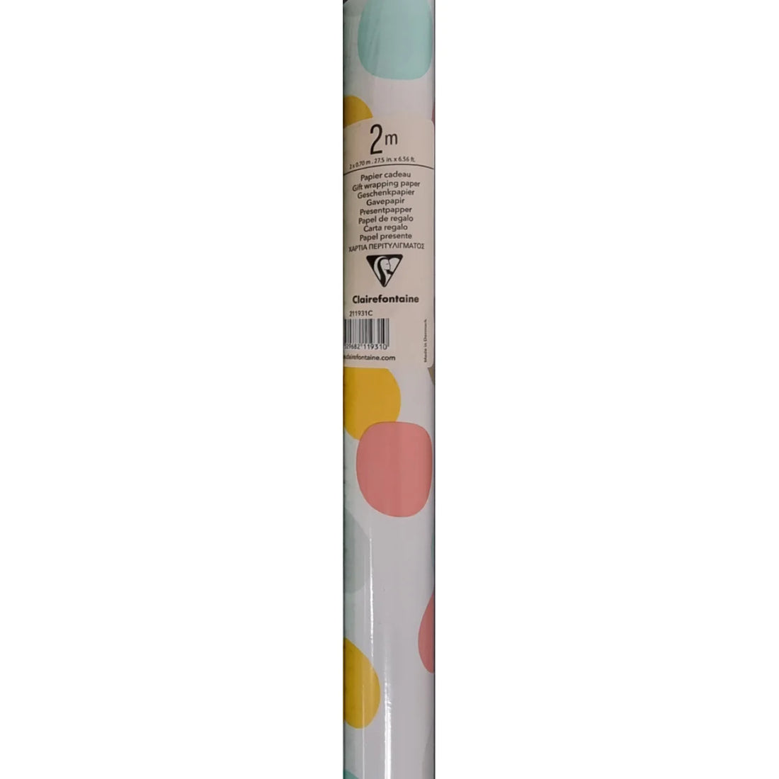 Clairefontaine Gift Wrapping Paper FANTASY, 70cm x 2m, Assorted Colors, per Roll