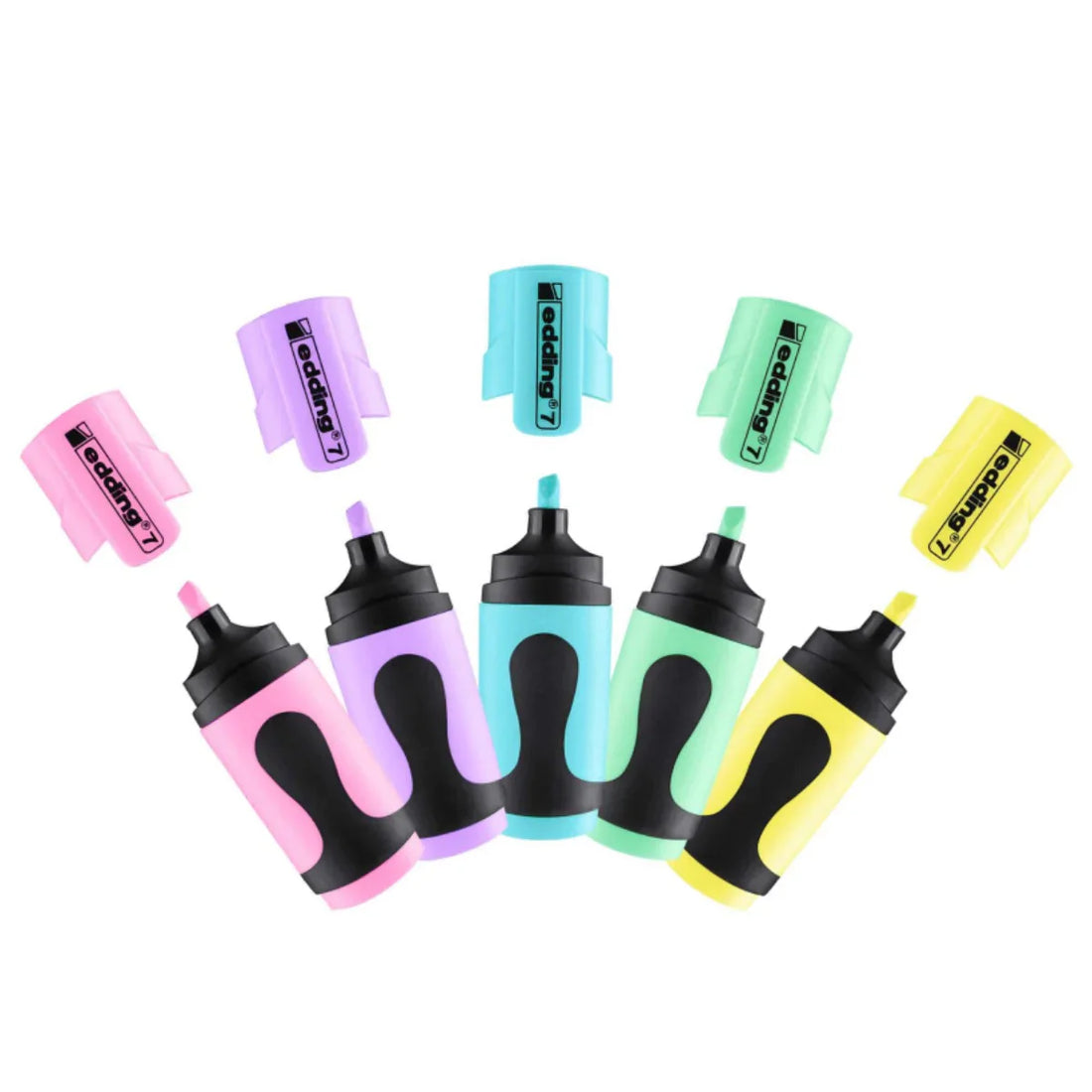 Edding 7 Mini Pastel Highlighter Display, Assorted Colors, 100/pieces