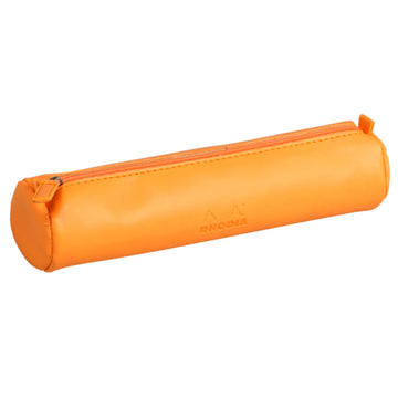 RHODIA rhodiarama Round Pencil Case with Zipper, PU Leather, 215 x 50 mm, Orange (Copy) (Copy)