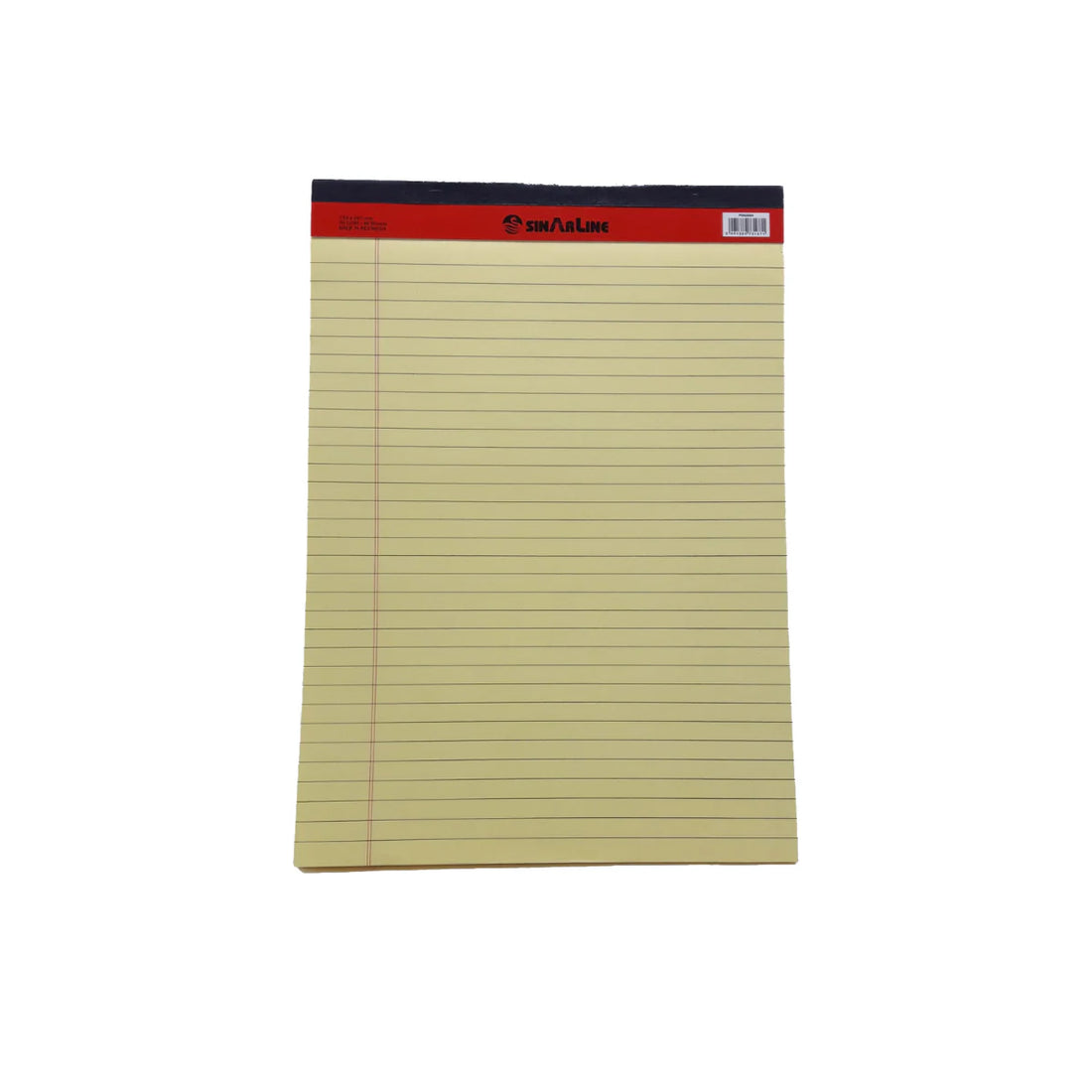 Sinarline Legal Pad, line ruled, 56gsm, 50sheets/pad, Yellow, Assorted Sizes