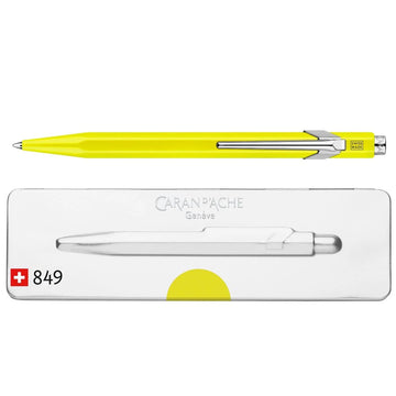 CARAN d'ACHE 849 Ballpoint Pen with Box, 0.25mm, Fluo Yellow