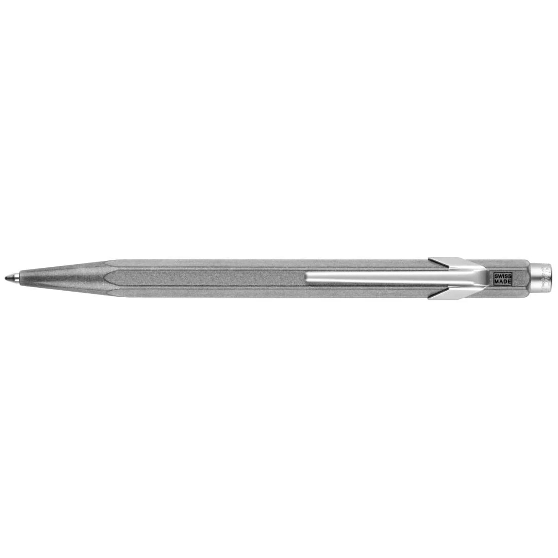 CARAN d'ACHE 849 Ballpoint Pen with Box, ORIGINAL, 0.25mm, Grey/Silver