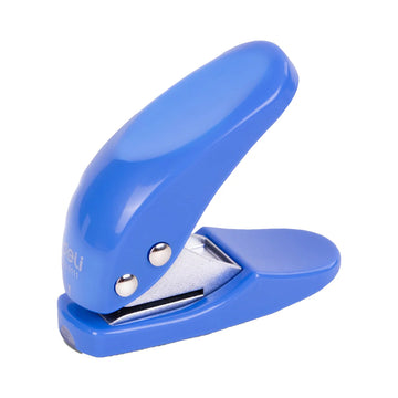 Deli Single Hole Puncher No. 0111, 10 Sheets Capacity, Assorted Colors