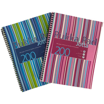 Pukka Pad Jotta Wirebound A4, line ruled, 80gsm, 200sheets/pad, Assorted Colors (Copy)