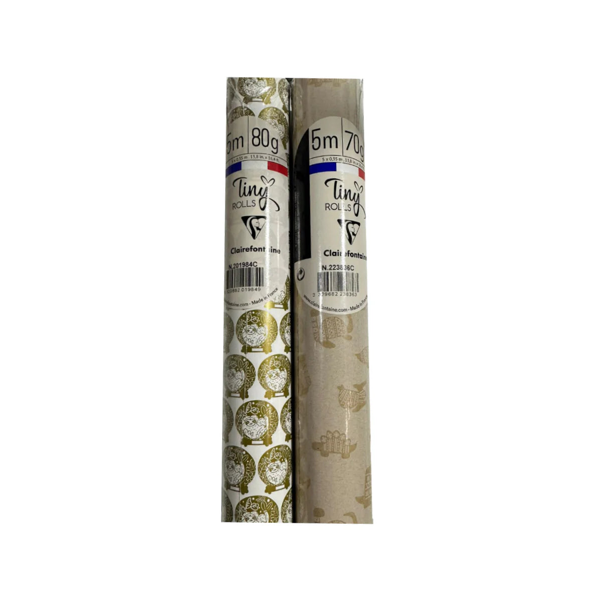 Clairefontaine Gift Wrapping Paper TINY ROLL, 35cm x 5m, Assorted Designs, per Roll