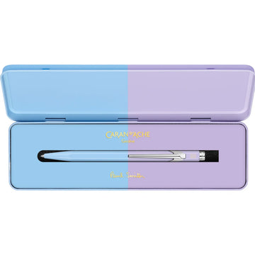 CARAN d'ACHE 849 Ballpoint Pen PAUL SMITH with Box, Sky Blue/Lavender - Limited Edition