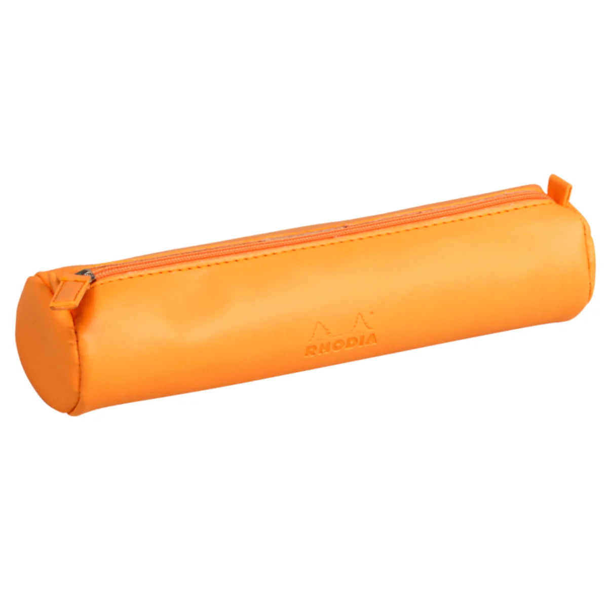 RHODIA rhodiarama Round Pencil Case with Zipper, PU Leather, 215 x 50 mm, Orange (Copy) (Copy)
