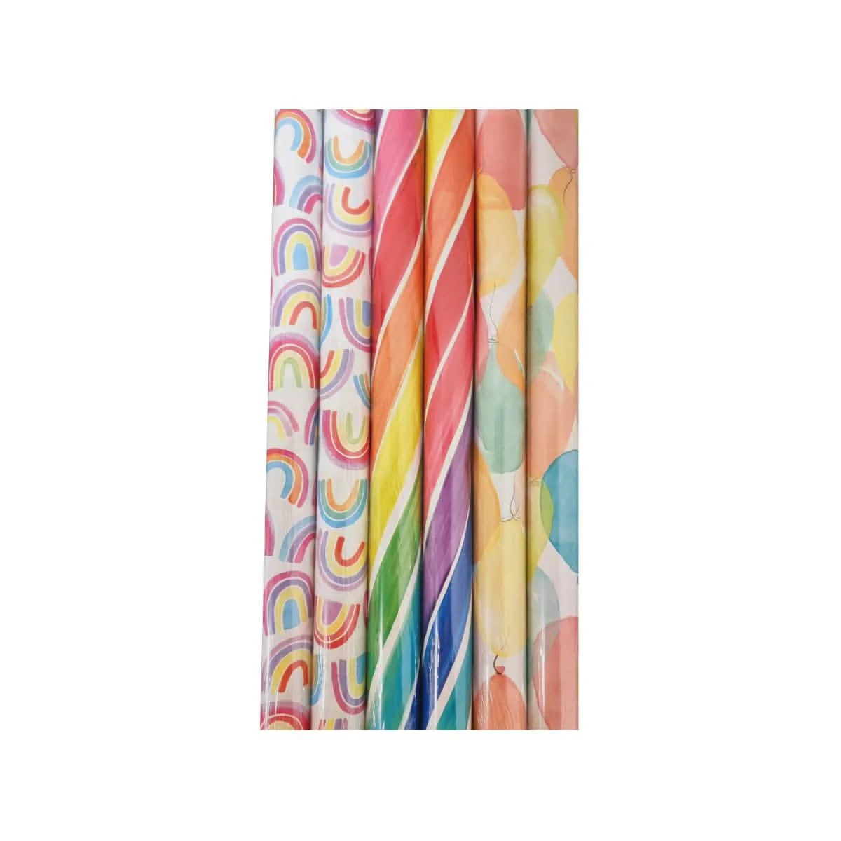 Gift Wrapping Kraft Paper, 43cm x 3m, Assorted Designs, per Roll