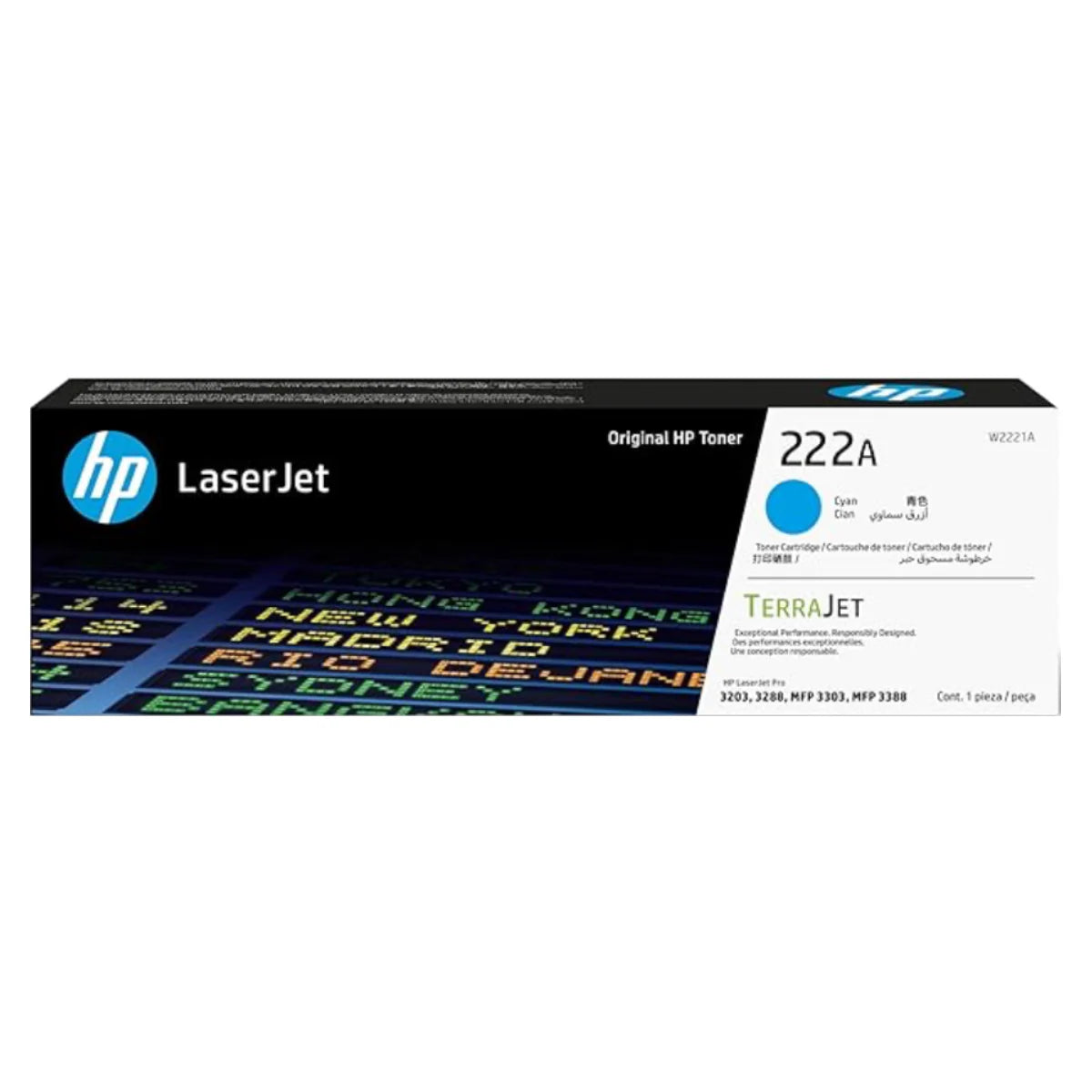 HP 222A Cyan Toner Cartridge - W2221A