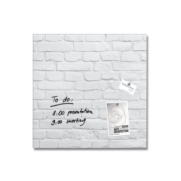 Sigel Magnetic Glass Board ARTVERUM, 48 x 48 cm, White Brick